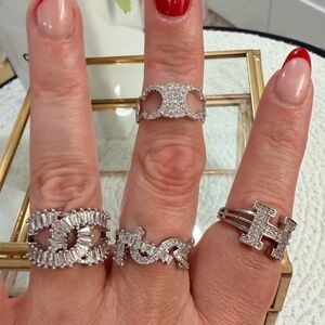 PICK One 1️⃣ High Quality Novelty Statement Rings- CZ Accent, adjustable!